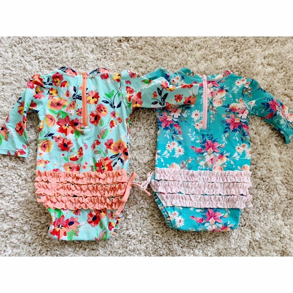 Ruffle Butts lot of 2 Infant Swimsuits